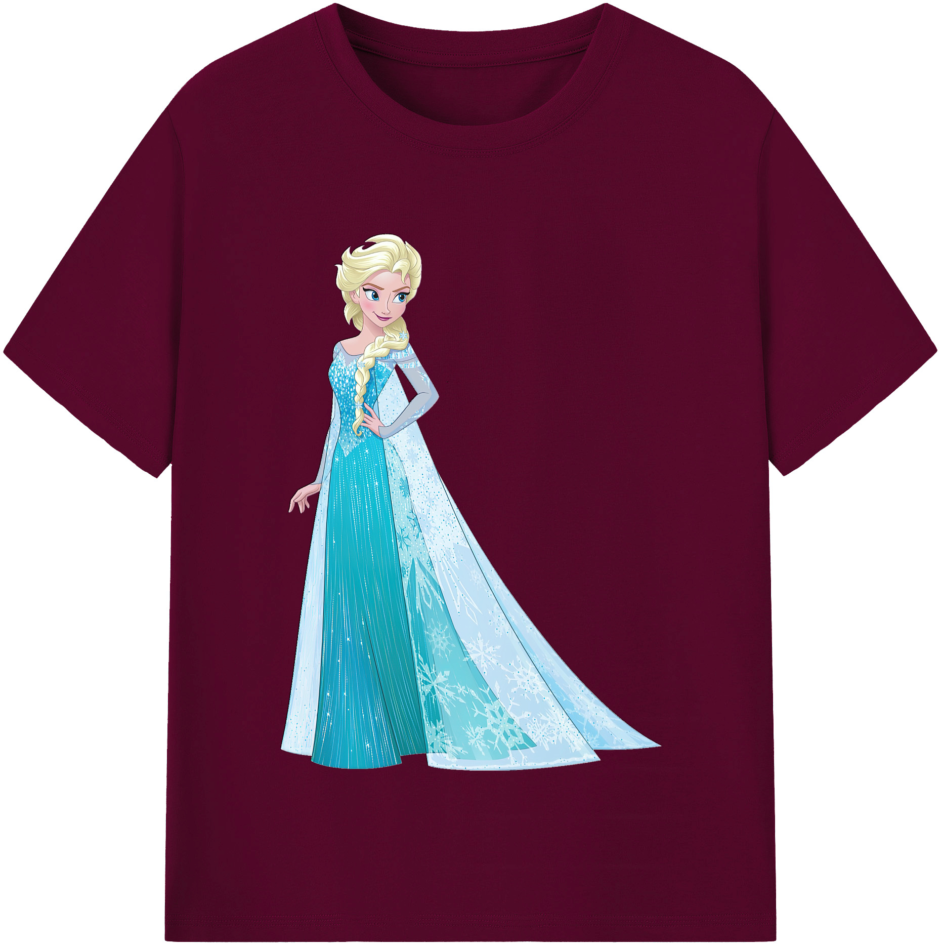 （画像用） アナと雪の女王 アンナ エルサ Frozen Anna Elsa レディースカジュアルプリントTシャツ（綿100％）